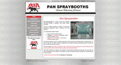 Desktop Screenshot of panspraybooths.com.au